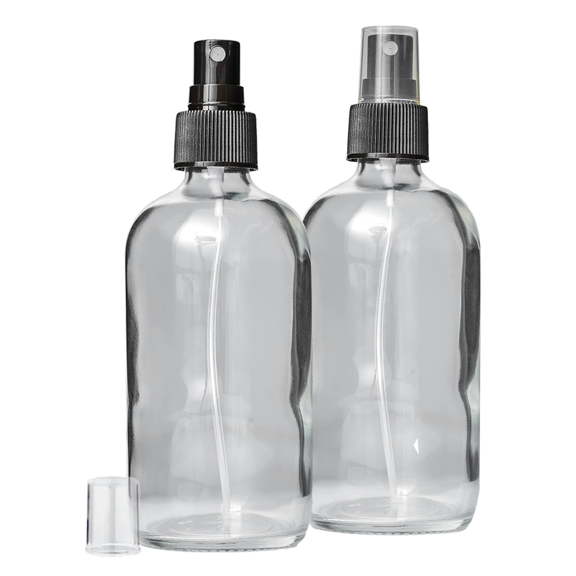 2 Clear Glass 8 oz Bottles with Fine Mist Sprayer | BPA- and Lead-Free - Image 2