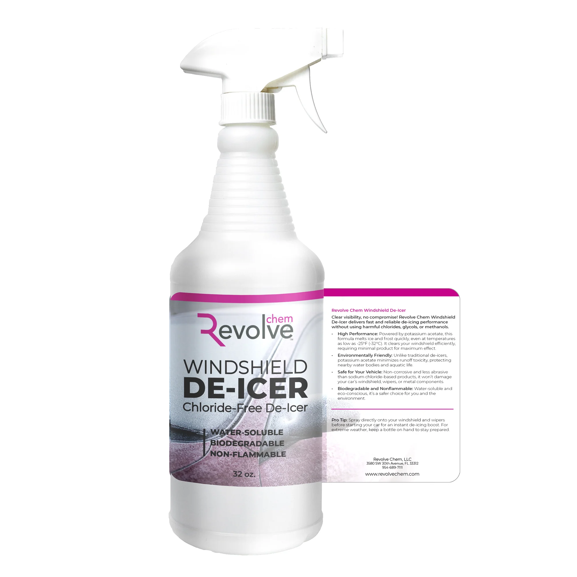 Windshield De-Icer & Washer Fluid | Fast Ice & Snow Removal 32oz - Image 7