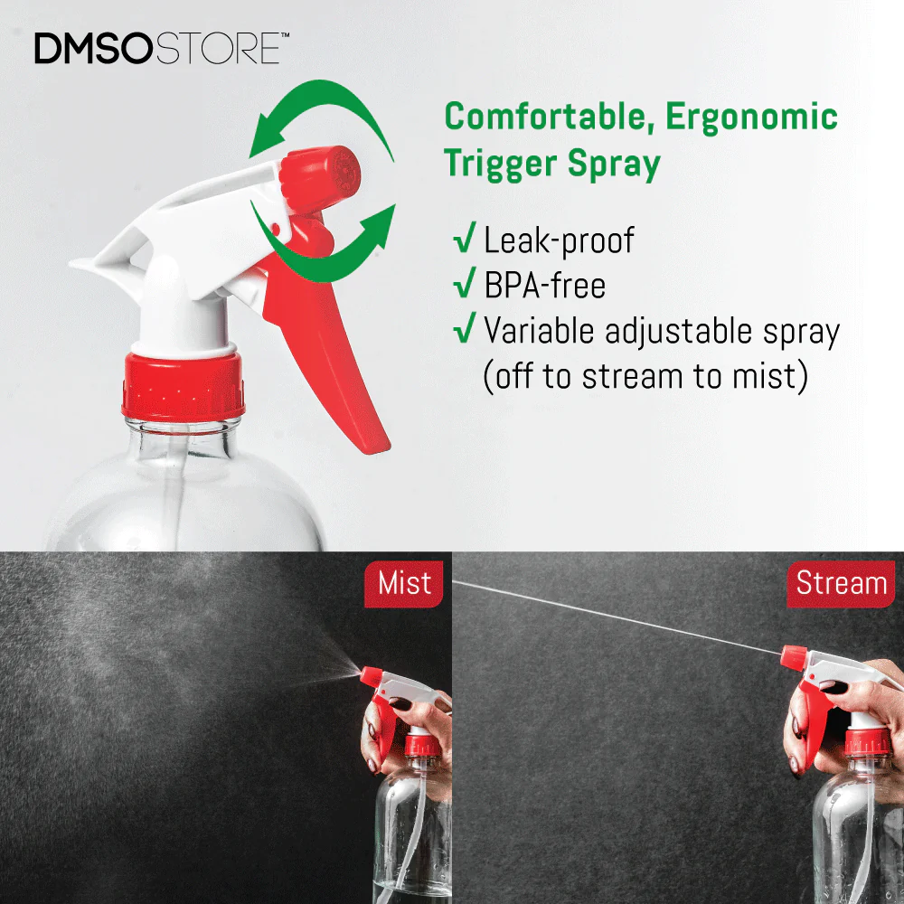 Glass Spray Bottles (8 oz.) with Red trigger sprayer 6 ct. - Image 2