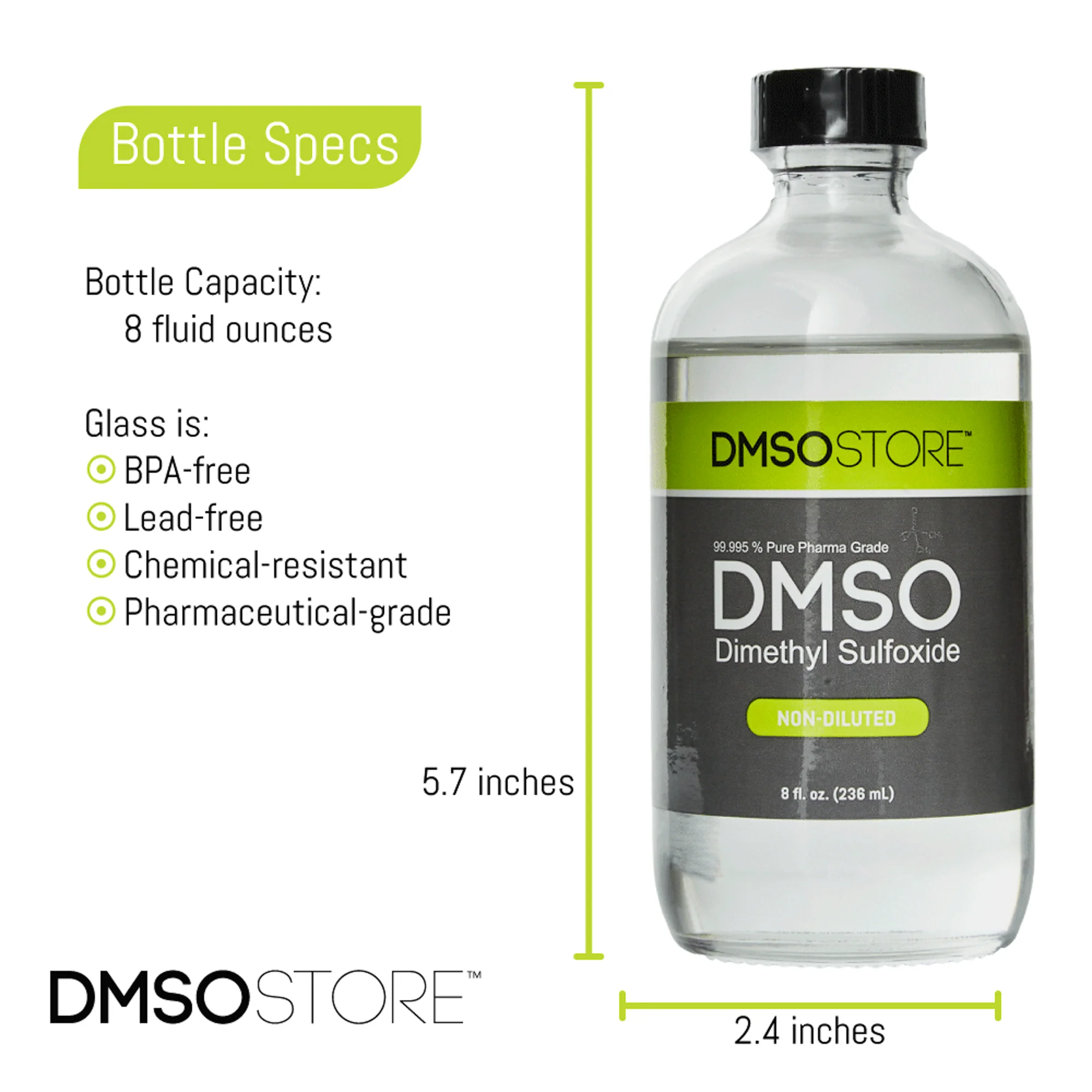 DMSO 8 oz. Non-diluted Low Odor Pharma Grade Liquid Dimethyl Sulfoxide 2 Bottles - Image 5