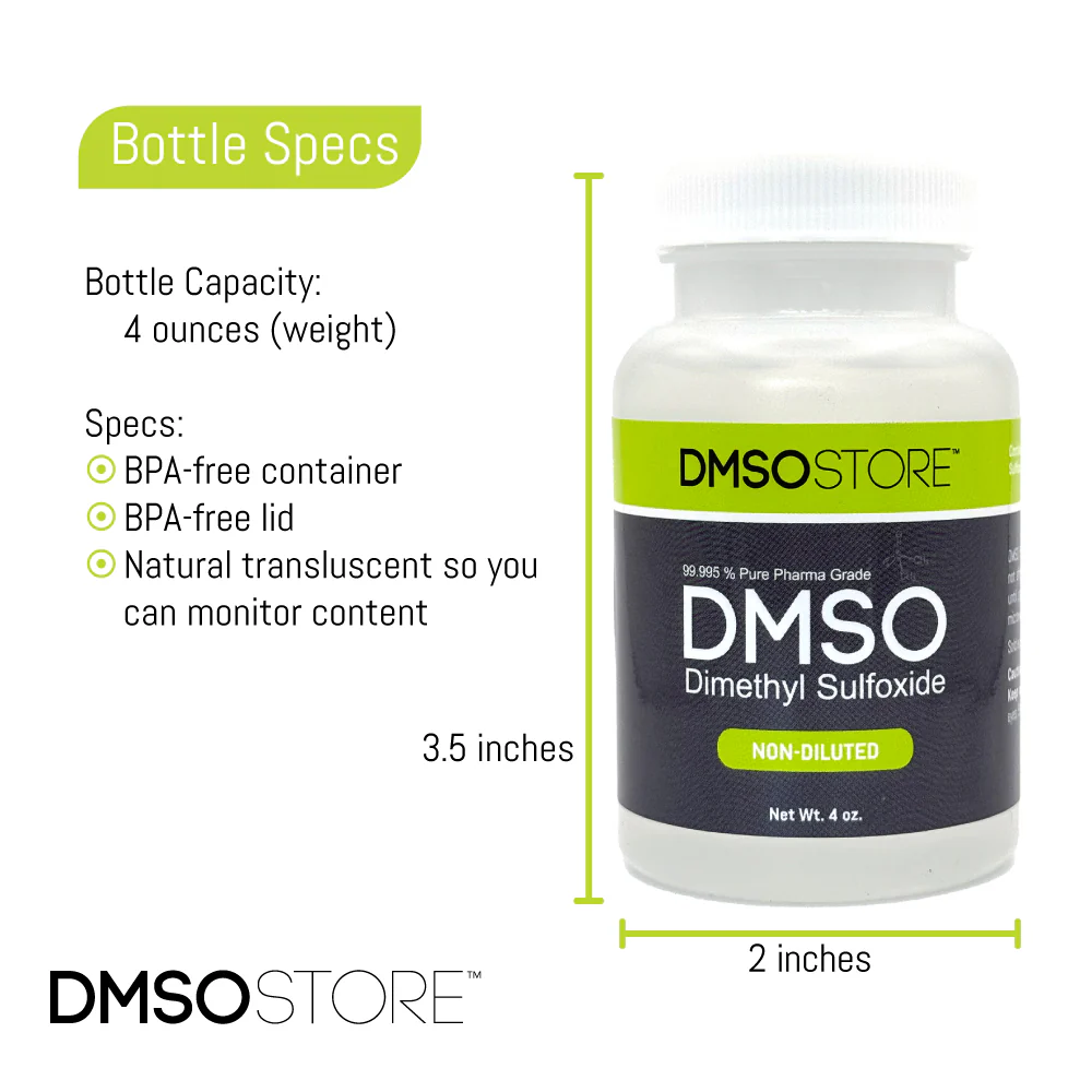 DMSO Liquid 4 oz Plastic Bottle Pharma Grade, Pure Non-diluted 99.995% Low Odor, BPA-Free - Image 4