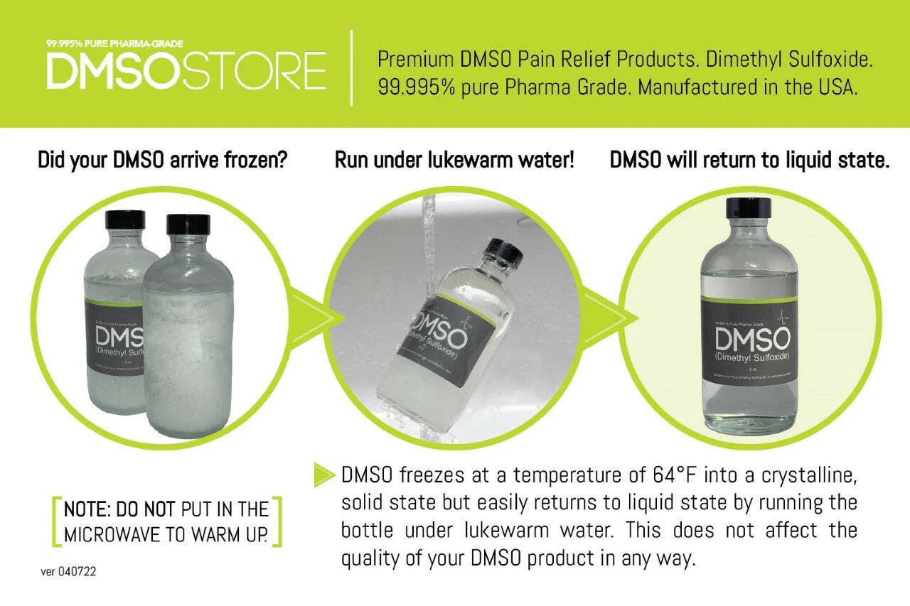 DMSO Liquid 8 oz in a Glass Bottle w/ Mister Sprayer Pure Non-Diluted 2 pack - Image 5
