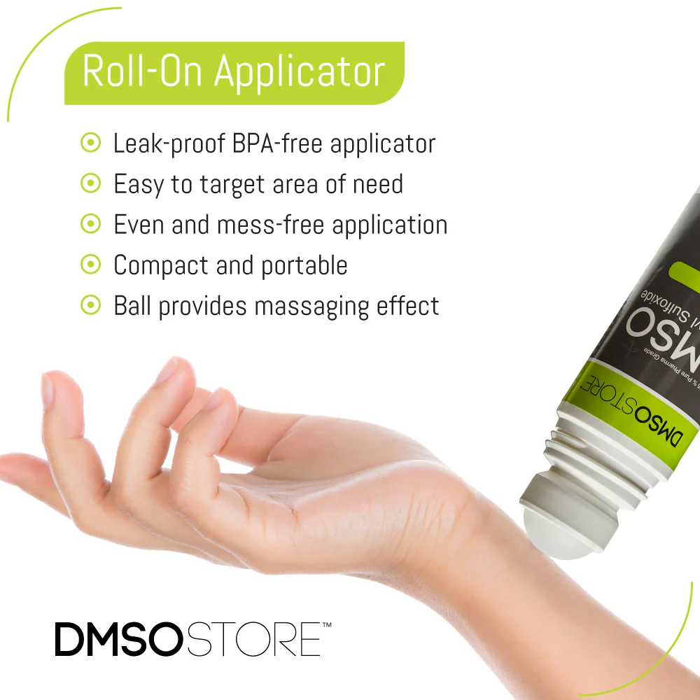 DMSO Roll-on 3 oz. Easy Use, 99.9% Pure Pharma Grade 2 Pack - Image 3