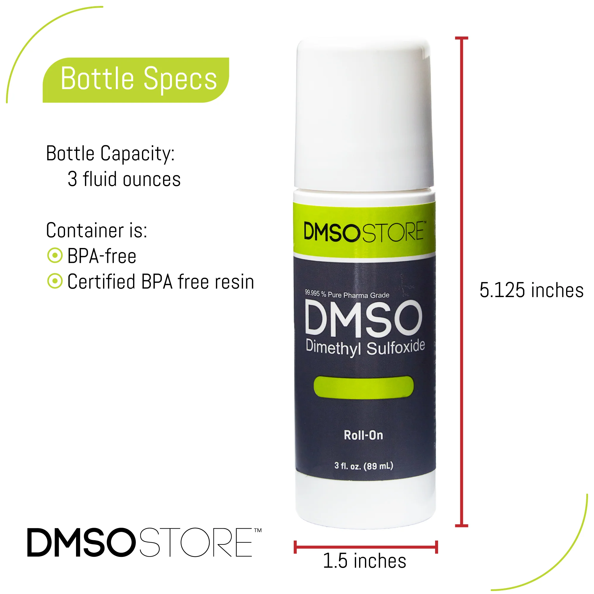 DMSO Roll-on 3 oz. Easy Use, 99.9% Pure Pharma Grade 2 Pack - Image 4