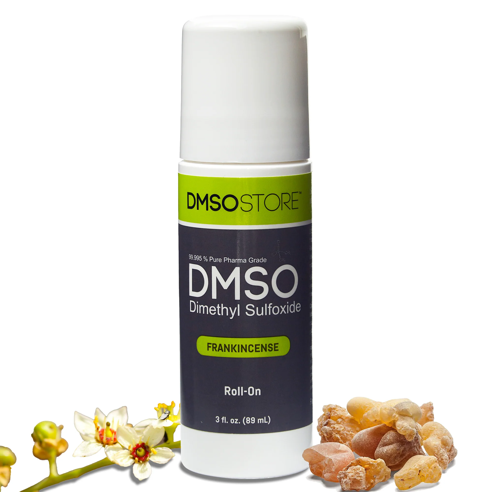 DMSO Roll-On with Frankincense, 3 oz, Pure 99.995% Pharma Grade