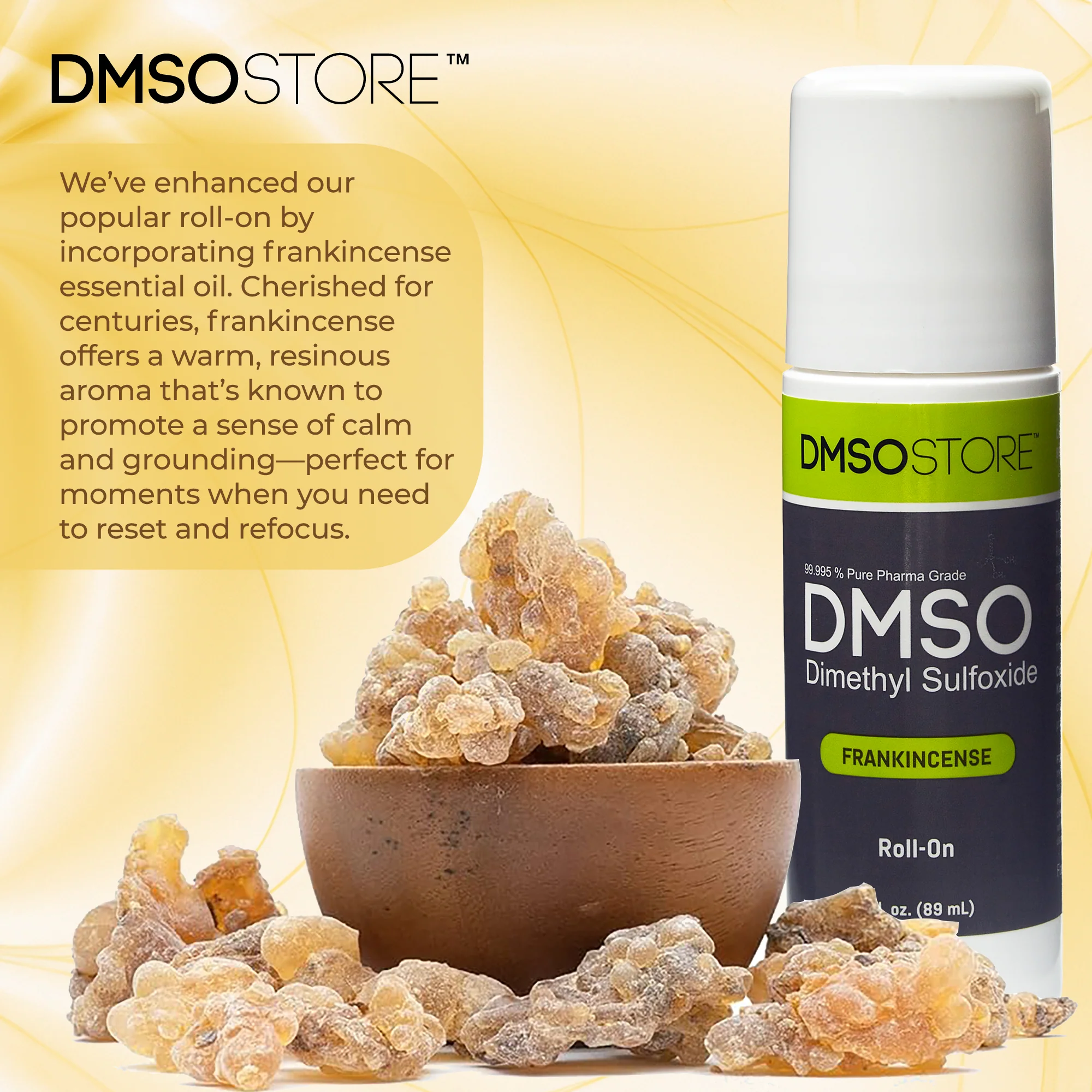 DMSO Roll-On with Frankincense, 3 oz, Pure 99.995% Pharma Grade - Image 4
