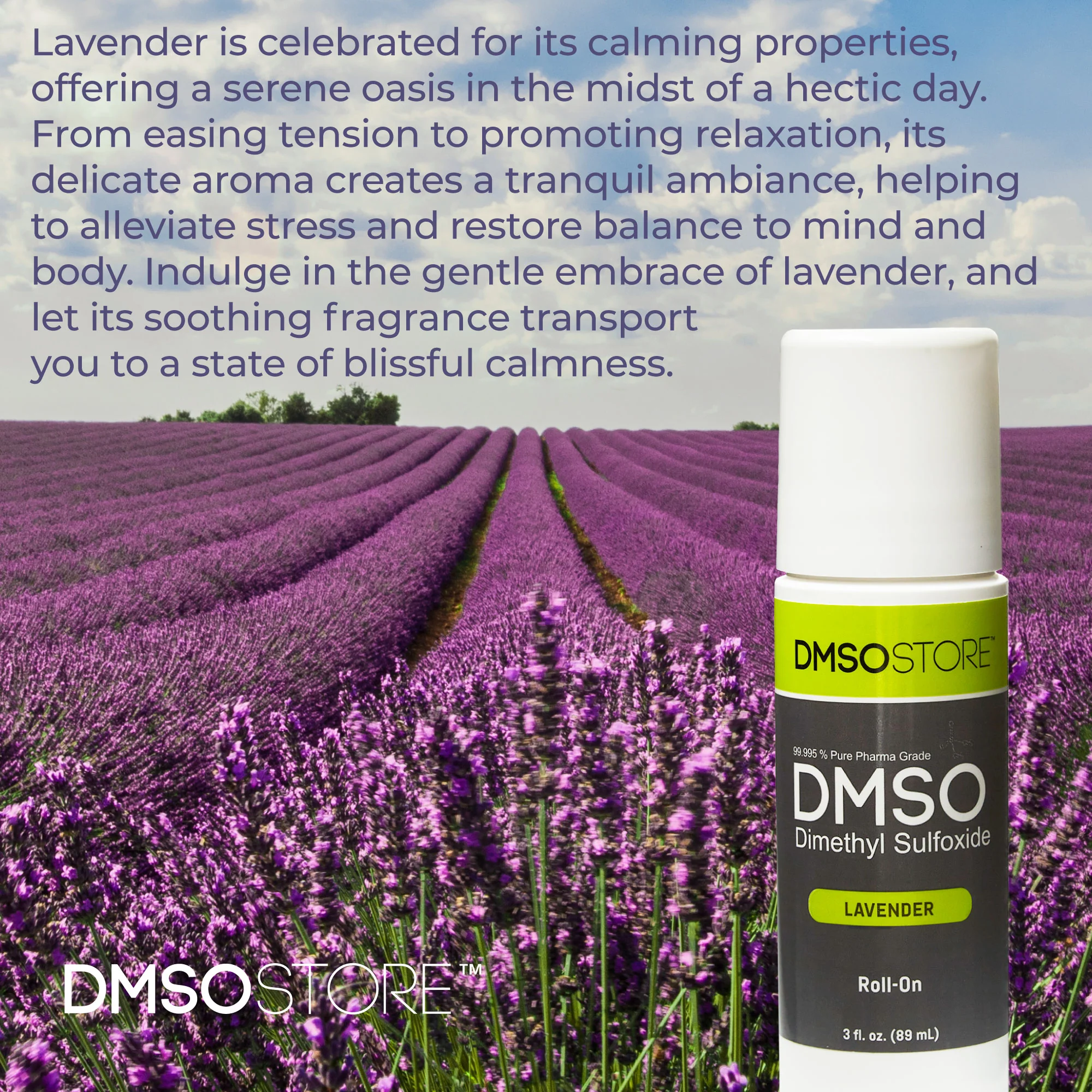 Lavender Dimethyl Sulfoxide Roll-on Easy Use, 99.9% Pure Pharma Grade | 3 oz. - Image 4
