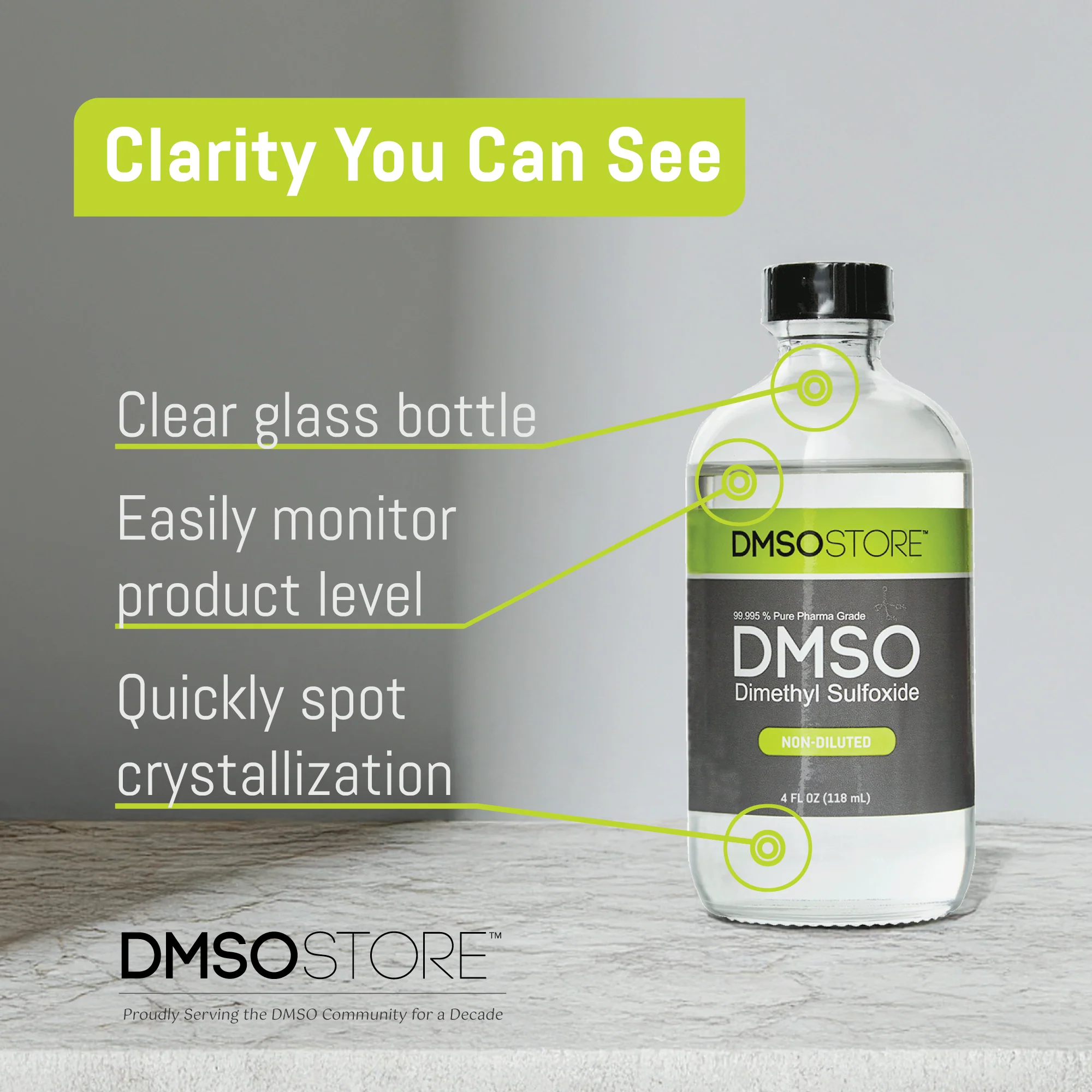 DMSO 8 oz. Glass Bottle With Sprayer Non-diluted 99.995% Low Odor Pharma Grade Liquid Dimethyl Sulfoxide - Image 12
