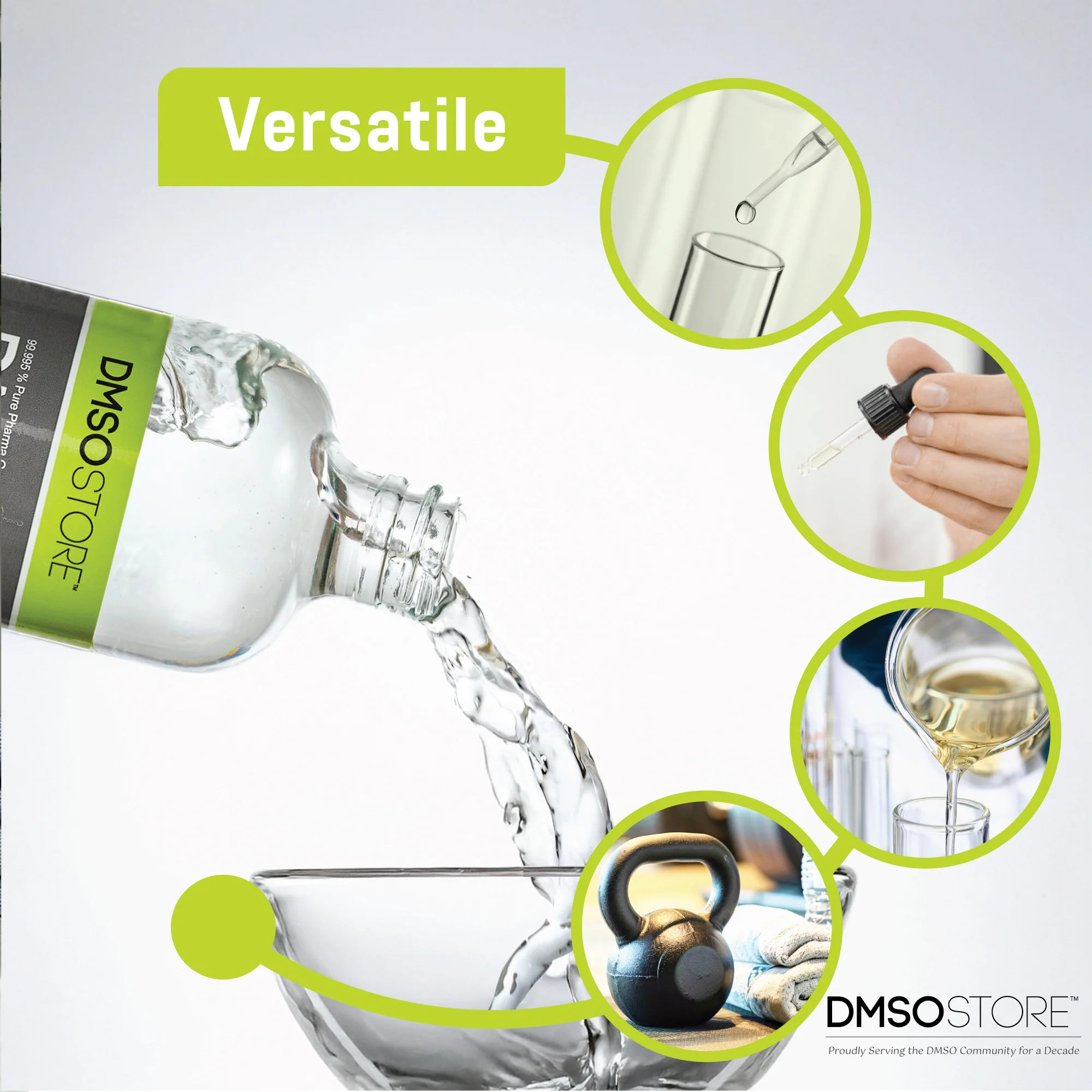 DMSO 8 oz. Glass Bottle With Sprayer Non-diluted 99.995% Low Odor Pharma Grade Liquid Dimethyl Sulfoxide - Image 3