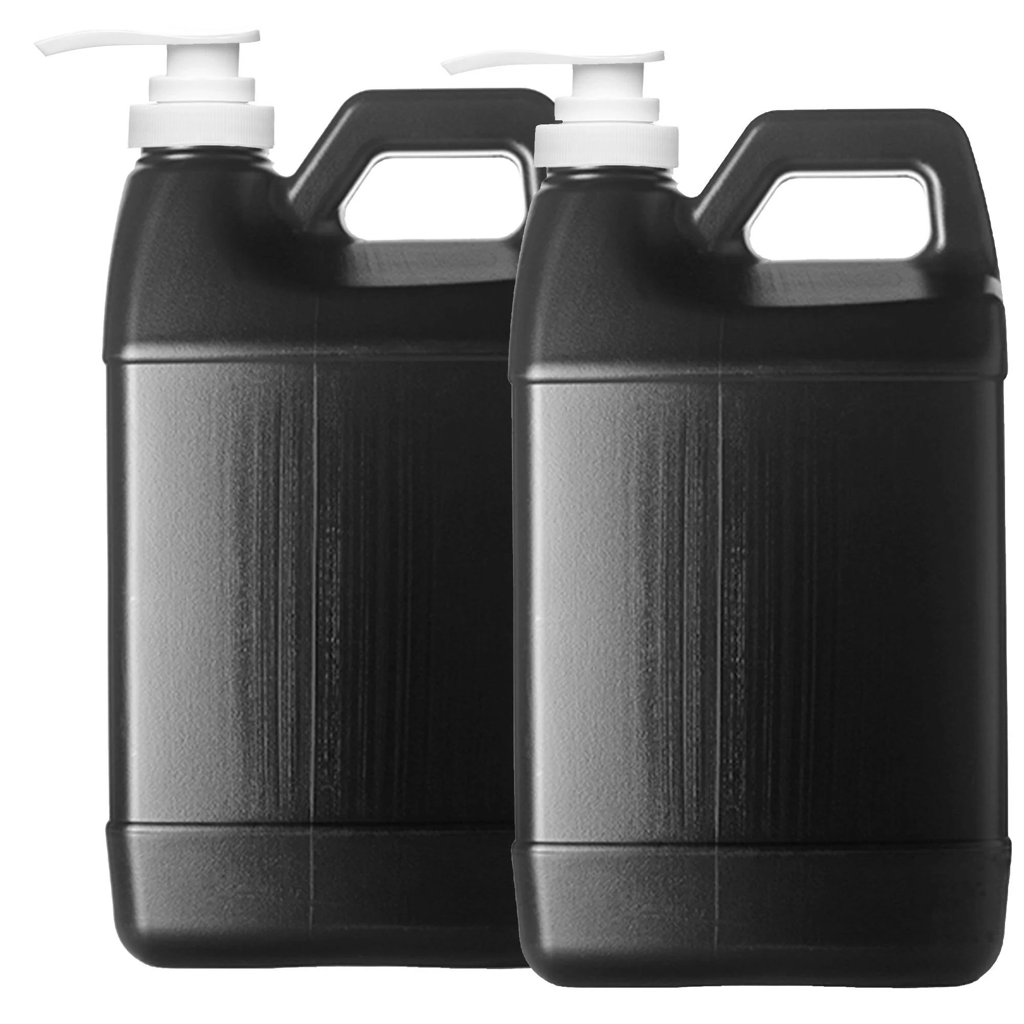 F-Style 38/400 Black 1 Gallon Bottle HDPE Jug w/ Push Pump (128oz) - Image 4