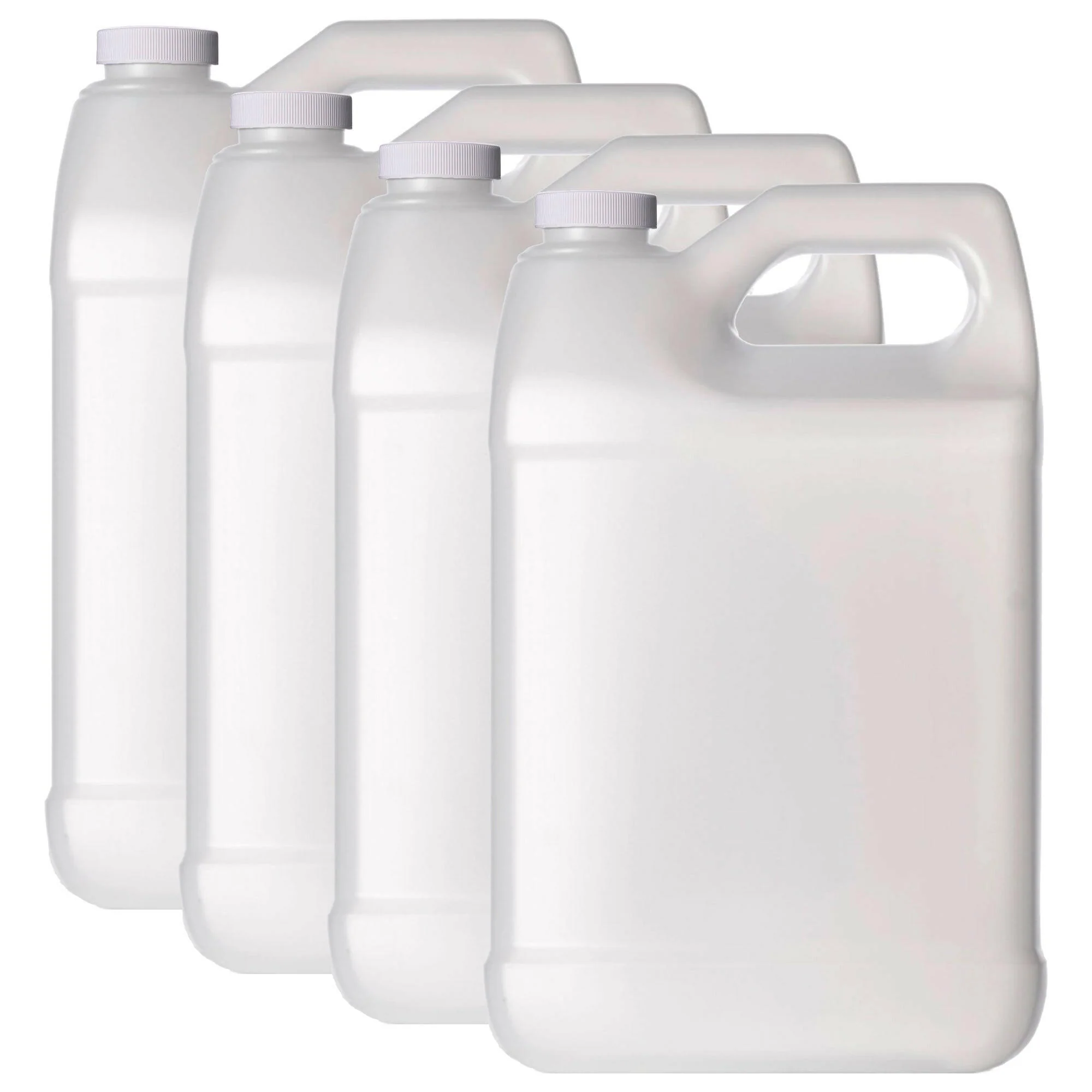 F-Style 38/400 Natural 1 Gallon Bottle HDPE Jug w/ Child Proof Cap (128oz) - Image 5