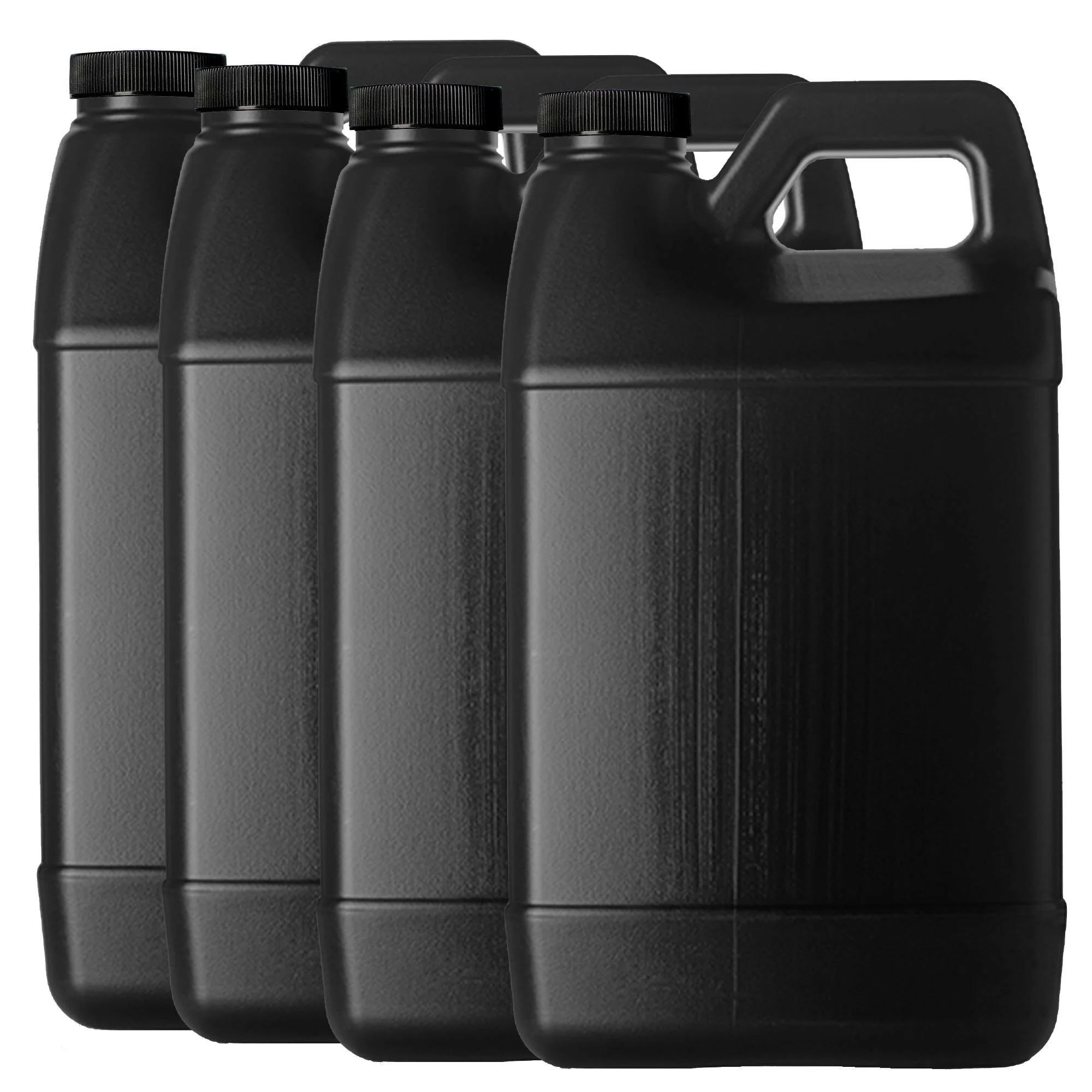 F-Style 38/400 Black 1 Gallon Bottle HDPE Jug w/ Child Proof Cap (128oz) - Image 5