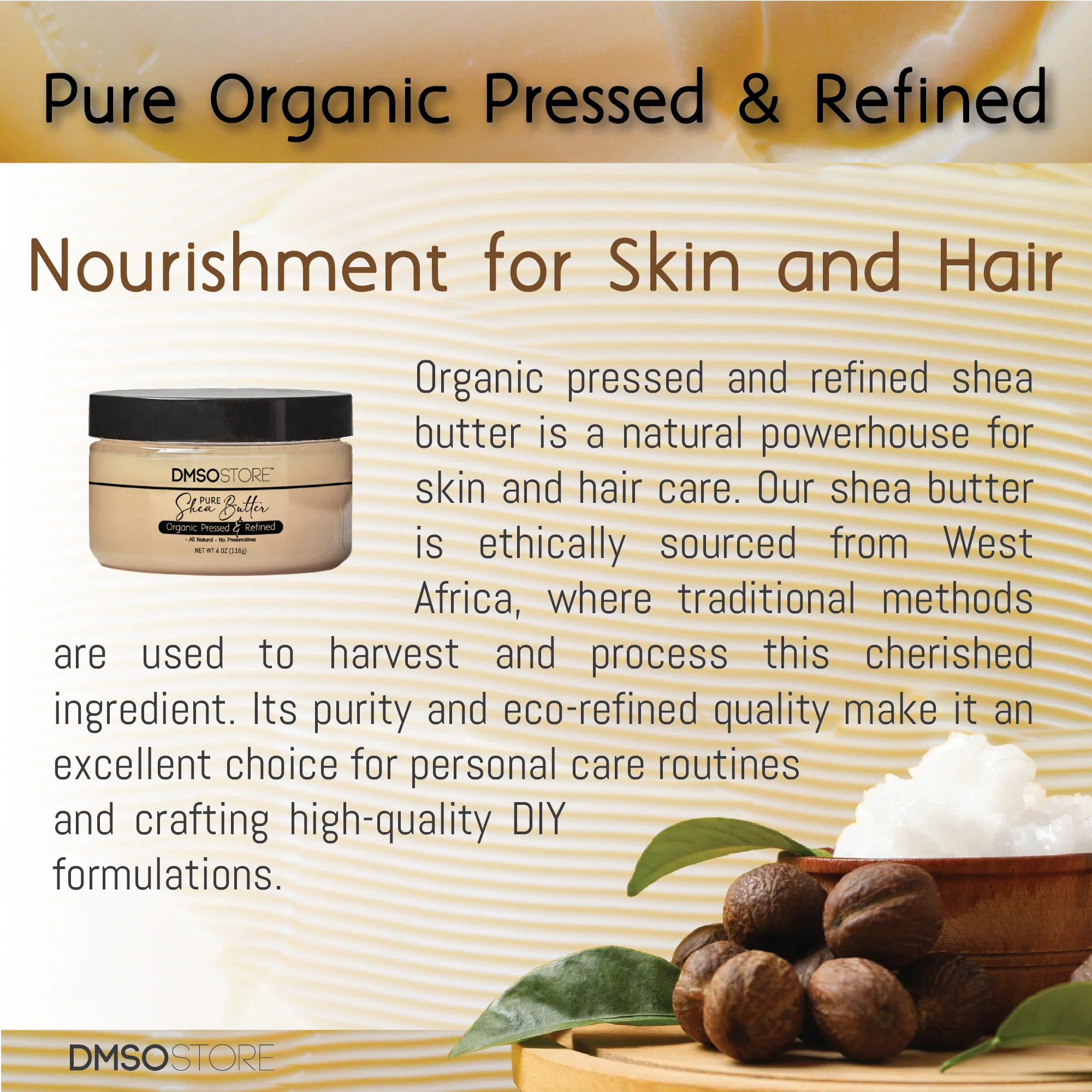 1 lb. Organic Refined Shea Butter | Pure, Fragrance-Free, Non-GMO Pack - Image 3