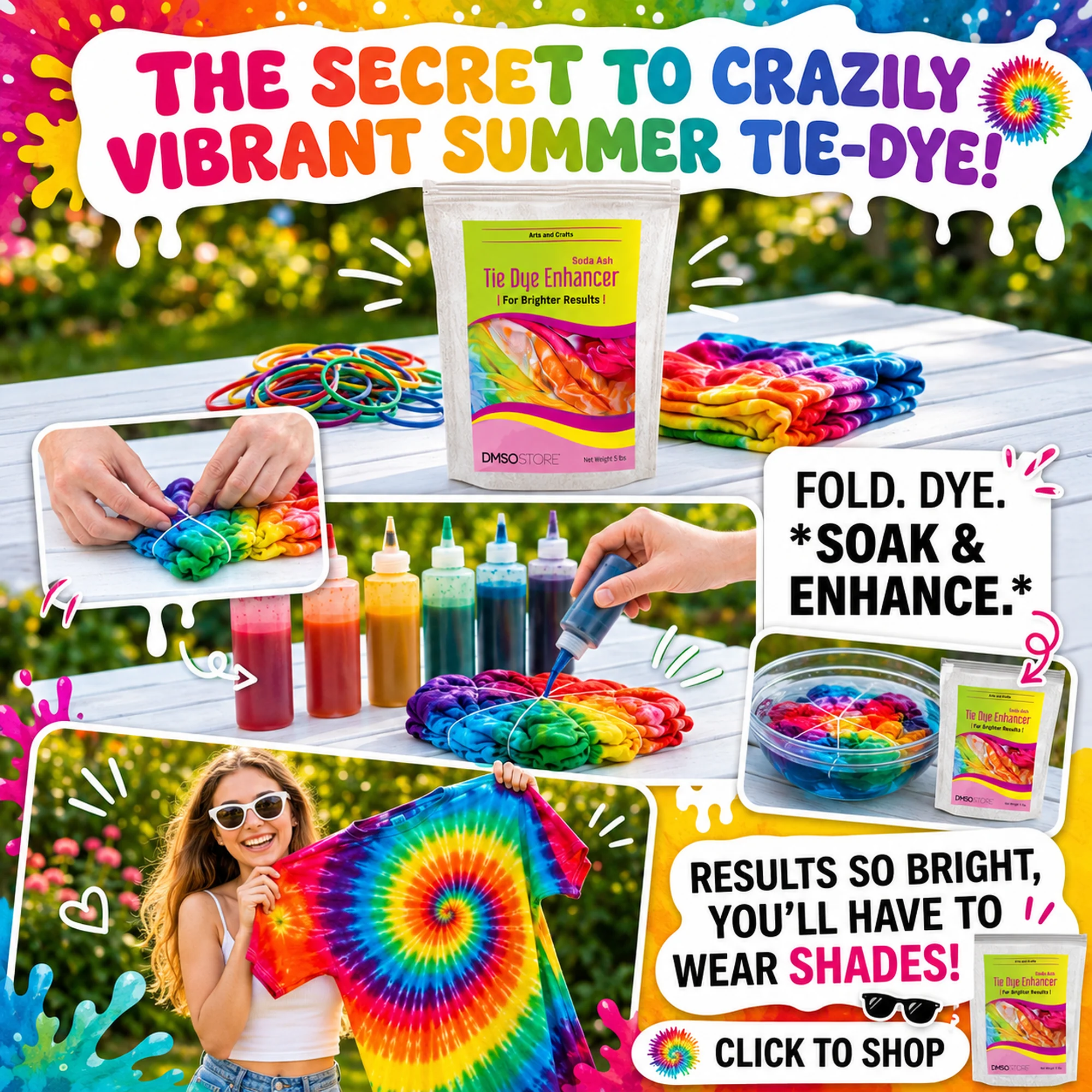 5 lb Soda Ash Sodium Carbonate  Tie Dye Enhancer, Vibrant Colors - Image 3